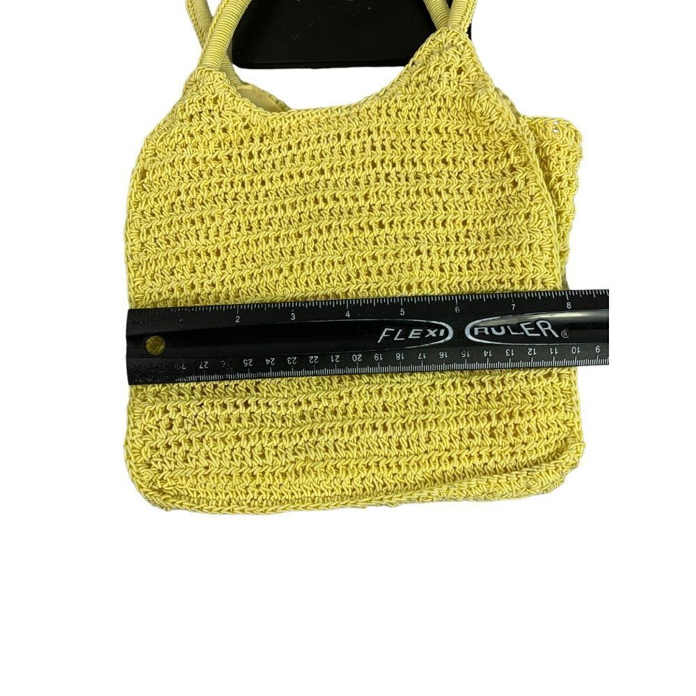 Women's Yellow Knitted Hand Bag - Picture 5 of 5